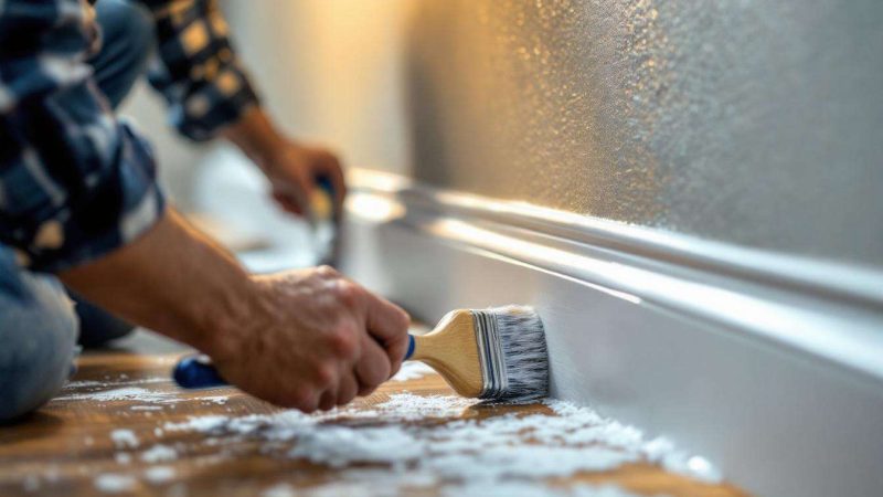 Comment peindre des plinthes sans scotch de masquage (la technique des peintres)