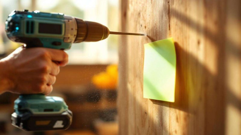 Perceuse : l&rsquo;astuce du post-it pour ne pas mettre de la poussière partout