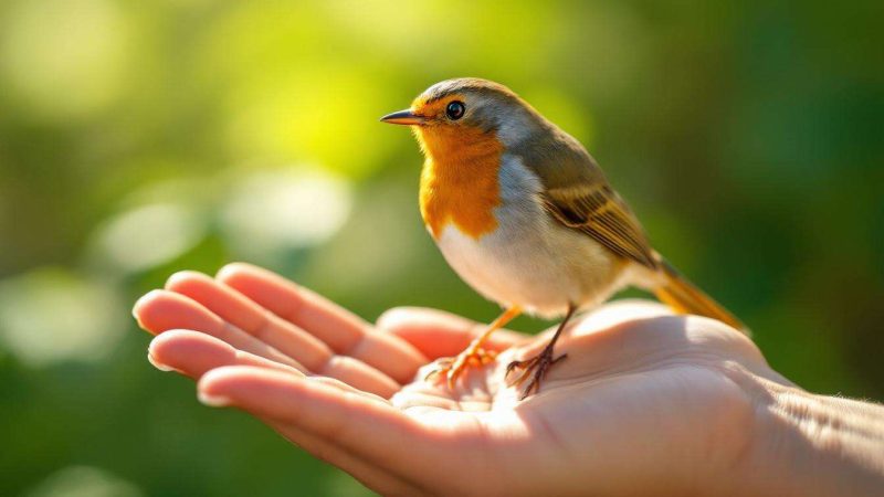 Peut-on apprivoiser un rouge-gorge pour qu&rsquo;il vienne manger dans sa main ?