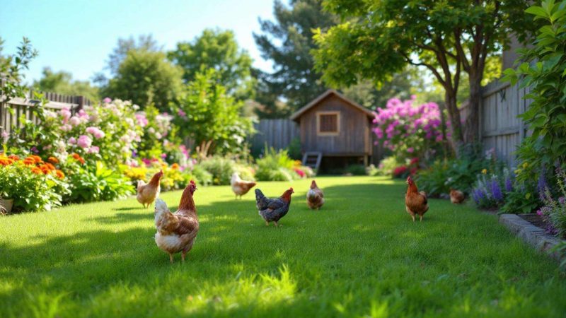 Ai-je le droit de laisser mes poules en liberté dans mon jardin ?