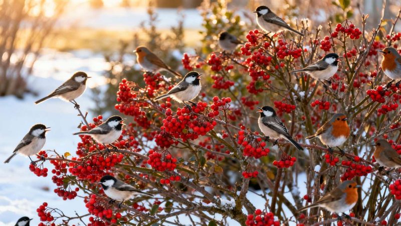 En hiver, cet arbuste attire 3 fois plus de mésanges et rouges-gorges dans votre jardin
