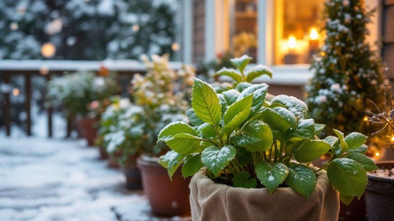 Protéger vos plantes de patio cet hiver : astuces essentielles pour éviter le gel et la pourriture des racines