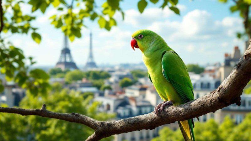 Perruches vertes : d’où viennent ces oiseaux exotiques qui ont envahi Paris et toute l’Île-de-France ?
