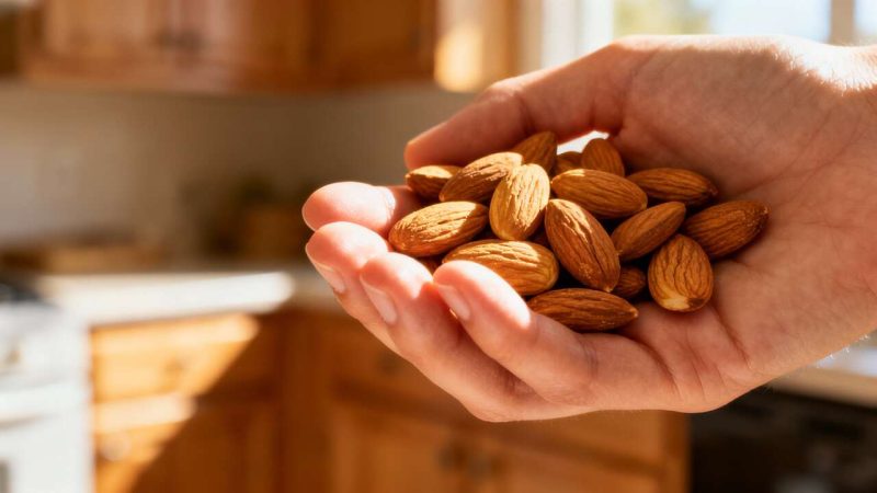 Pour réduire le sucre, remplacer le grignotage de 16 h par une poignée d’amandes pourrait aider à stabiliser la glycémie jusqu’au dîner