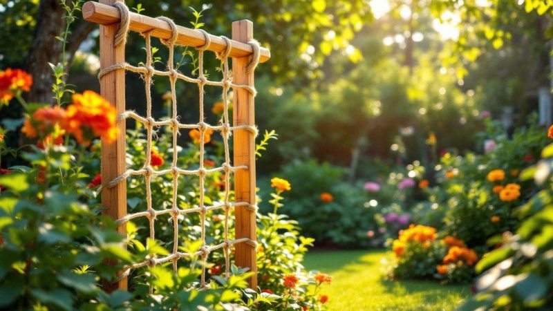 Treillage maison : trois constructions simples en bois et ficelle