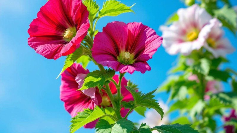 Rose trémière : pourquoi cette bisannuelle ne forme que des feuilles la première année