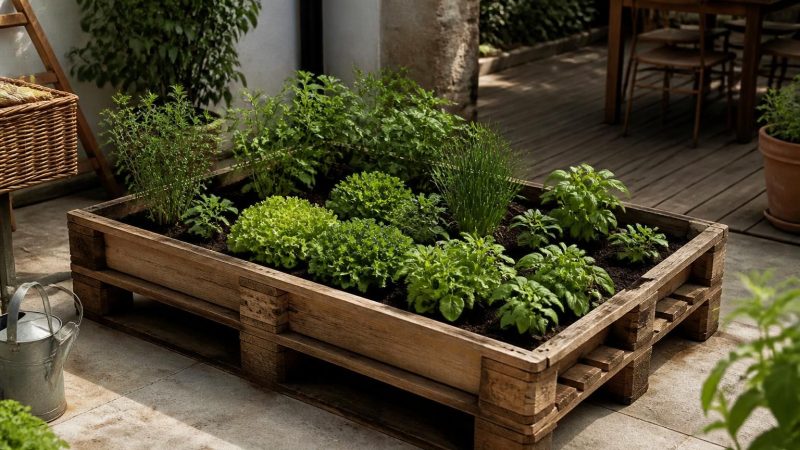 Potager en palette au sol : le guide DIY complet