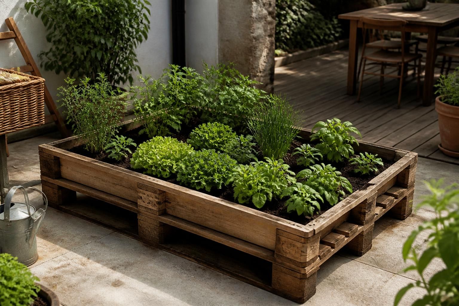 Potager en palette au sol : le guide DIY complet